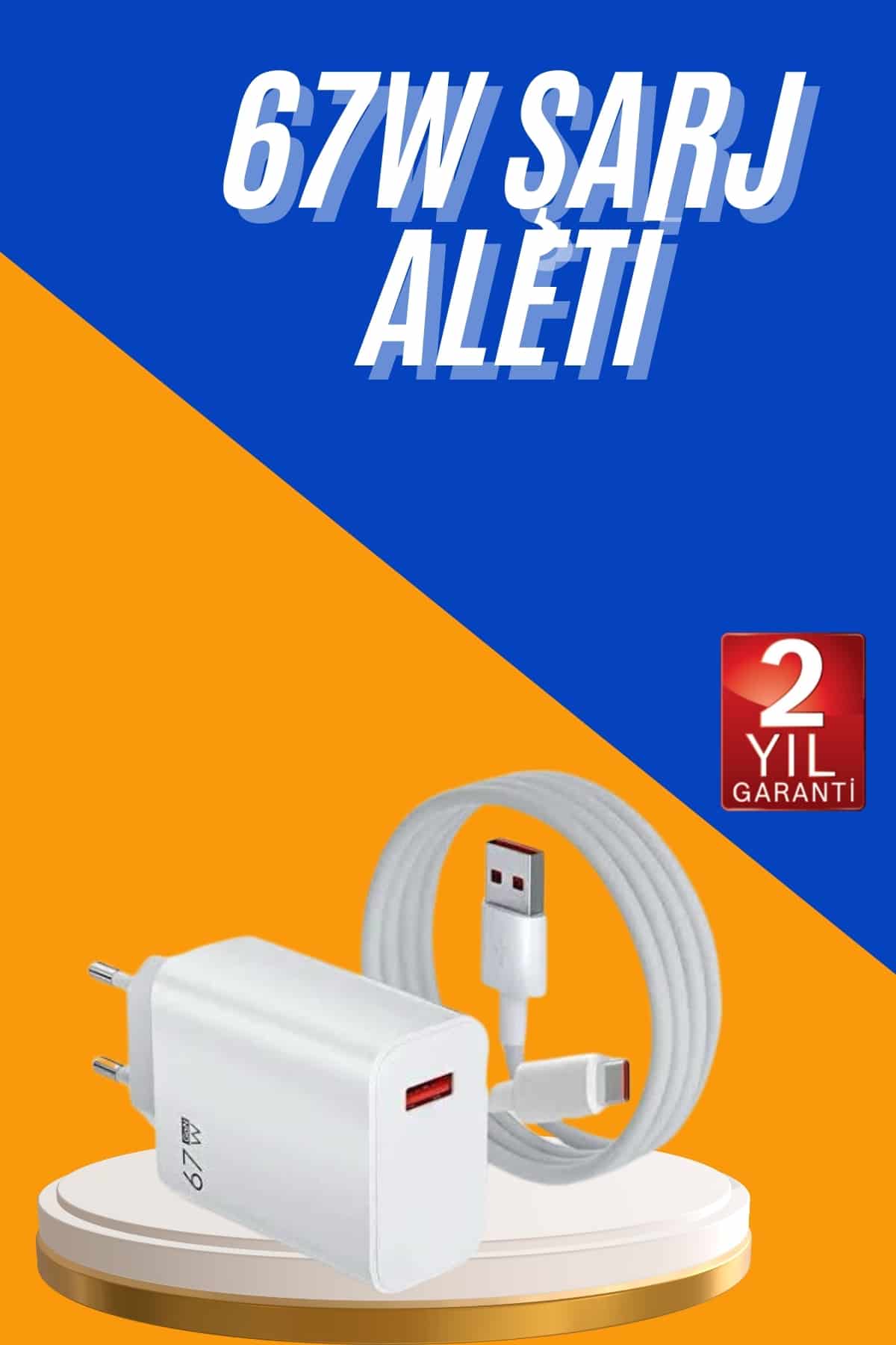 1-73 67W Hızlı Şarj Yüksek Voltaj Korumalı Type C Şarj Adaptörü - Vipsepet - Görsel 1