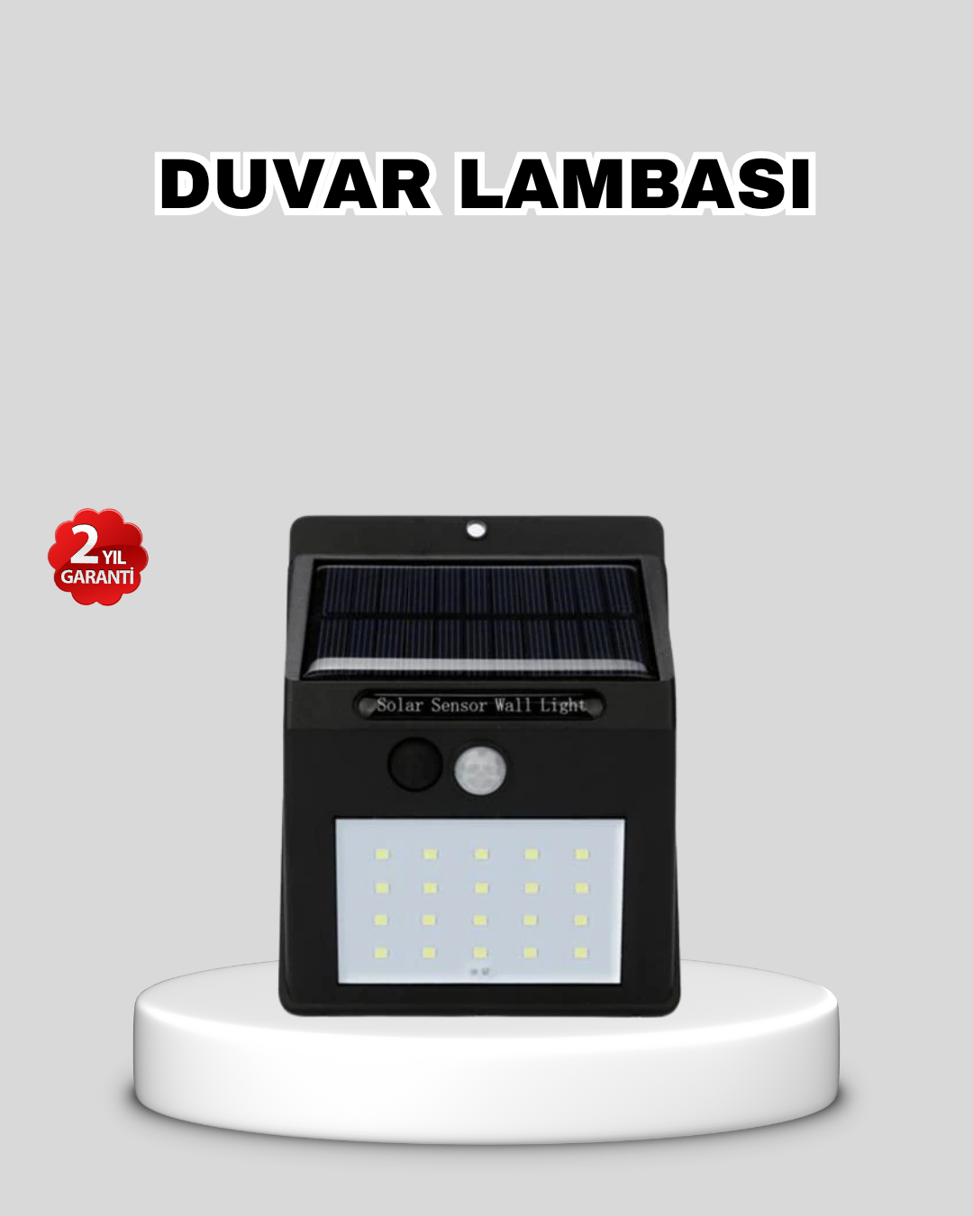 1-74 Güneş Enerjili 20 LED Hareket Sensörlü Lamba – IP65 Su Geçirmez Dış Mekan Aydınlatma - Vipsepet - Görsel 1