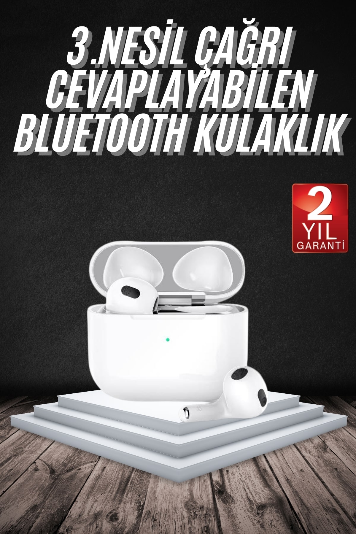 1-74 Bluetooth Kulaklık 3. Nesil Ios Android Uyumlu Yeni Nesil Wireless Charge - vipsepet - Görsel 1