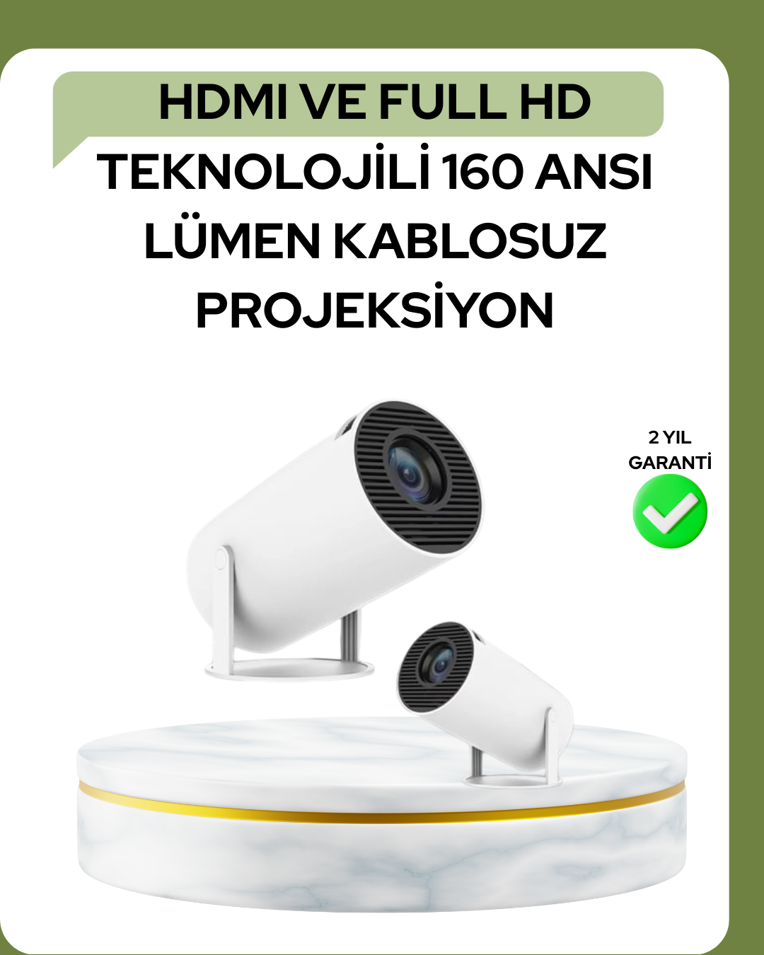 1-75 Ultra Pro Full HD ve 4K Destekli 130 İnç Projeksiyon Cihazı - Vipsepet - Görsel 1