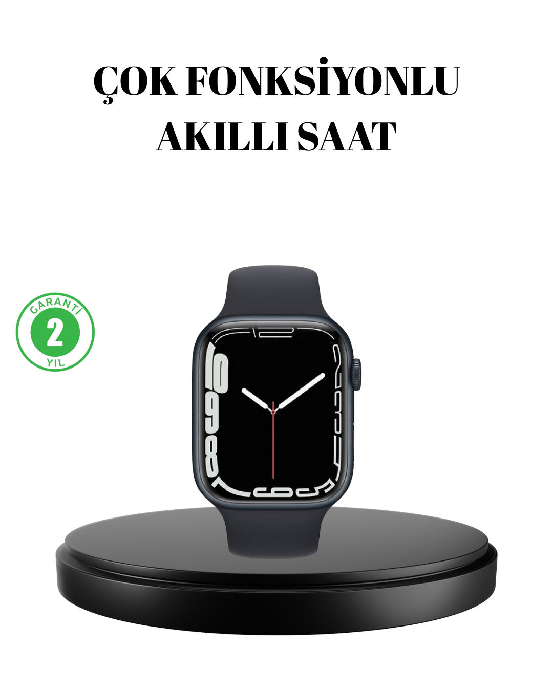 1-76 1.9 İnç Akıllı Saat – Bluetooth 5.0, Kablosuz Şarjlı, IP68 Su Geçirmez Akıllı Saat - Vipsepet - Görsel 1