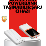 10000 mAh Taşınabilir Powerbank – Çift Çıkışlı Type-C ve Lightning Uyumlu - vipsepet