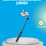 Bluetooth Işıklı Uzaktan Kumandalı Selfie Çubuğu – 130 cm Yükseklik - Vipsepet