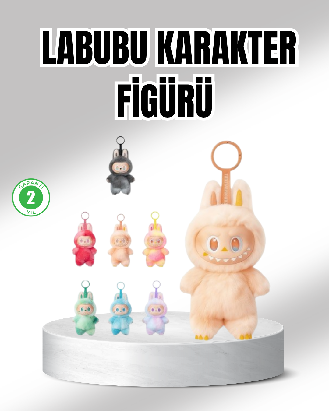 1-80 Labubu Peluş Oyuncak – Koleksiyonluk Yumuşak Dekoratif Figür 20 cm - Vipsepet - Görsel 1