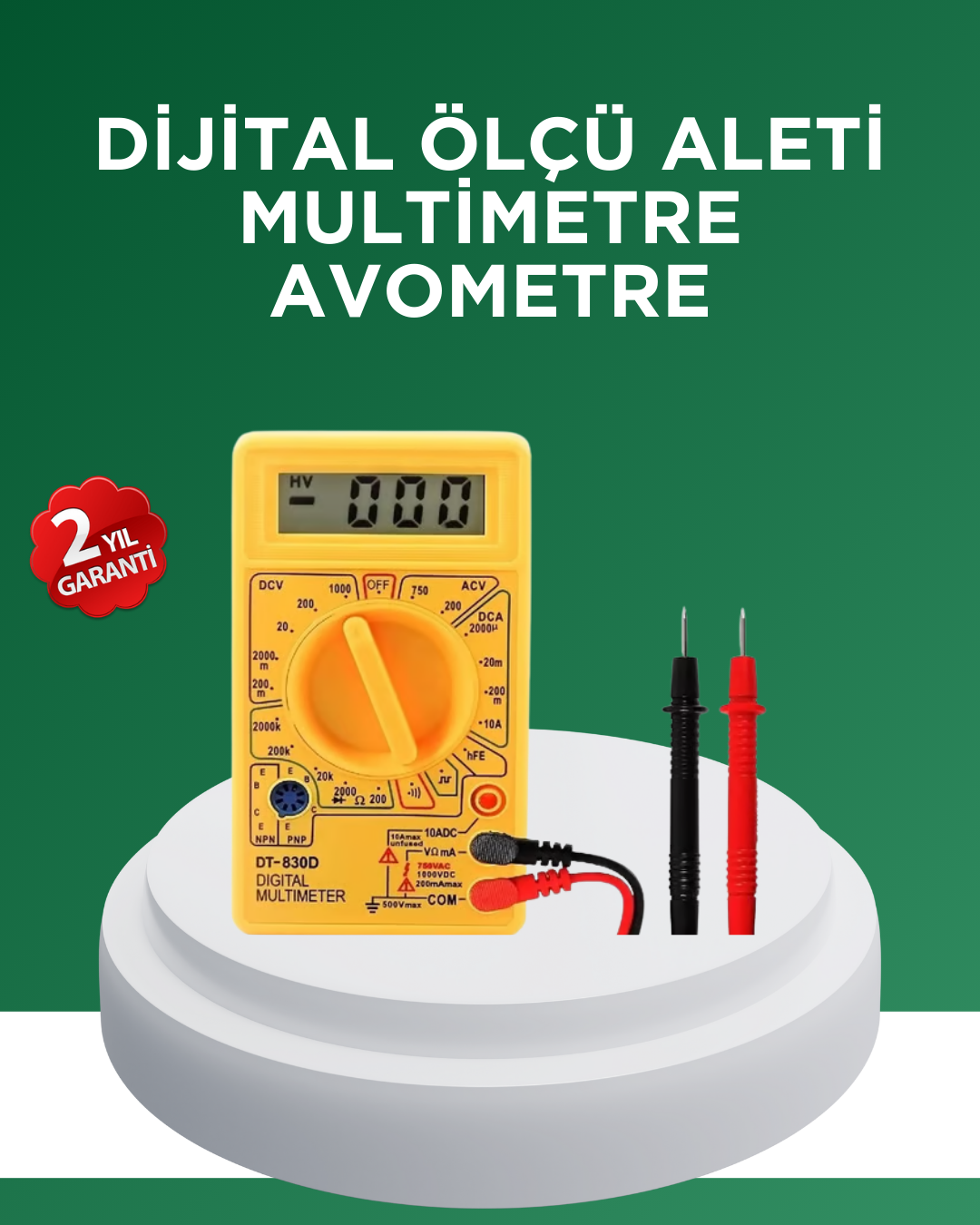 1-80 Dijital Multimetre Ölçü Aleti AC DC Ölçüm ve LCD Ekranlı - Vipsepet - Görsel 1