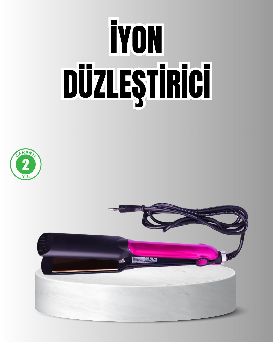 1-80 Profesyonel İyon Teknolojili Saç Düzleştirici – 220°C Hızlı Isınma ve LED Ekranlı Tasarım - Vipsepet - Görsel 1