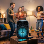 Bluetooth Taşınabilir Karaoke Hoparlör 6.5 İnç Mikrofonlu RGB Işıklı USB TF Kart Destekli - Vipsepet