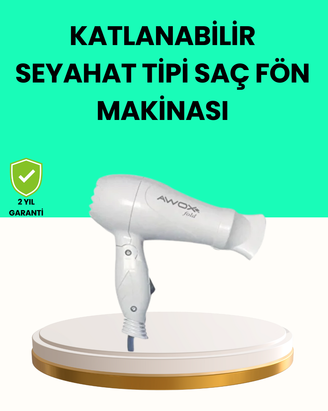 1-82 Katlanabilir Seyahat Tipi Saç Kurutma Makinesi Çift Kademeli Ayar - Vipsepet - Görsel 1