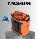 Turbo Mini Taşınabilir Fan – 100 Kademeli Dijital Hız Kontrolü ve Type-C Şarj - Vipsepet