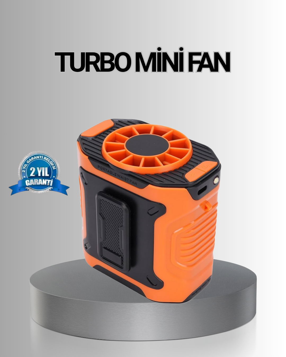 1-84 Turbo Mini Taşınabilir Fan – 100 Kademeli Dijital Hız Kontrolü ve Type-C Şarj - Vipsepet - Görsel 1