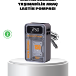 Taşınabilir Kablosuz Hava Pompası – 150 PSI Güçlü Basınç ve 6000mAh Şarjlı - Vipsepet