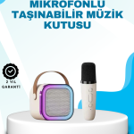 Karaoke Mikrofon Hoparlör Seti Bluetooth Kablosuz Taşınabilir - Vipsepet