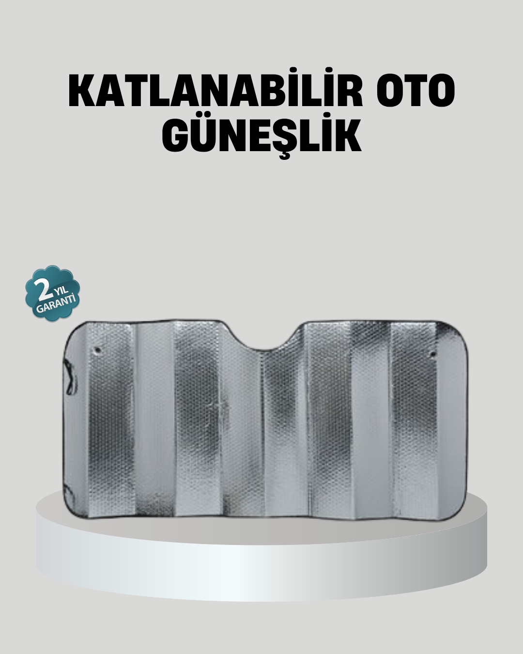 1-90 Araba Güneşliği Alüminyum Yansıtıcı Yüzeyle Etkili Isı Koruması - vipsepet - Görsel 1