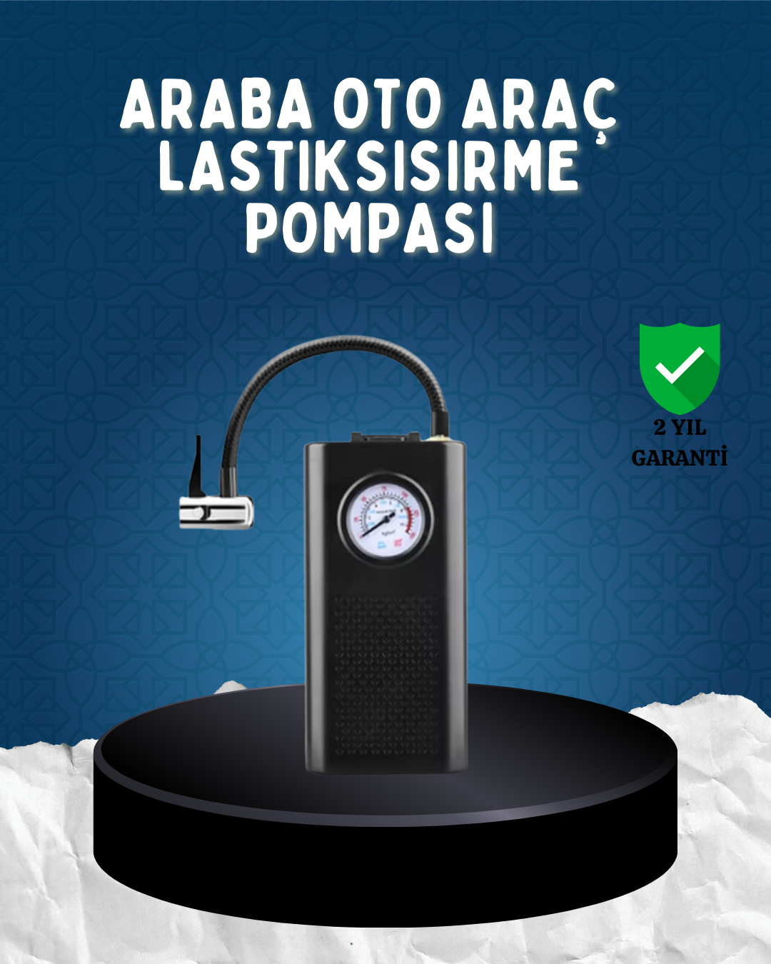 1-91 Elektrikli Hava Kompresörü Type-C USB Şarjlı Çok Fonksiyonlu Lastik Pompası - Vipsepet - Görsel 1