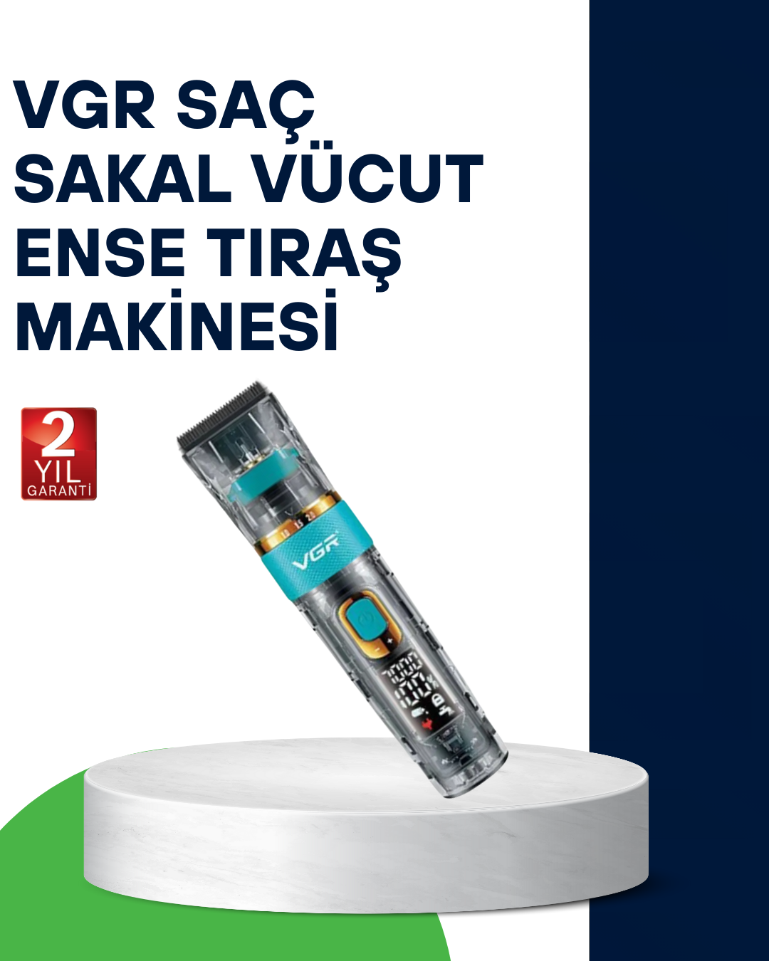 1-92 VGR V-695 Profesyonel Saç ve Sakal Kesme Makinesi Şarjlı ve Kablolu Kullanım - vipsepet - Görsel 1