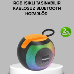 Bluetooth 5.0 Hoparlör – RGB Işıklı, Güçlü Bas ve 360° Surround Ses - Vipsepet
