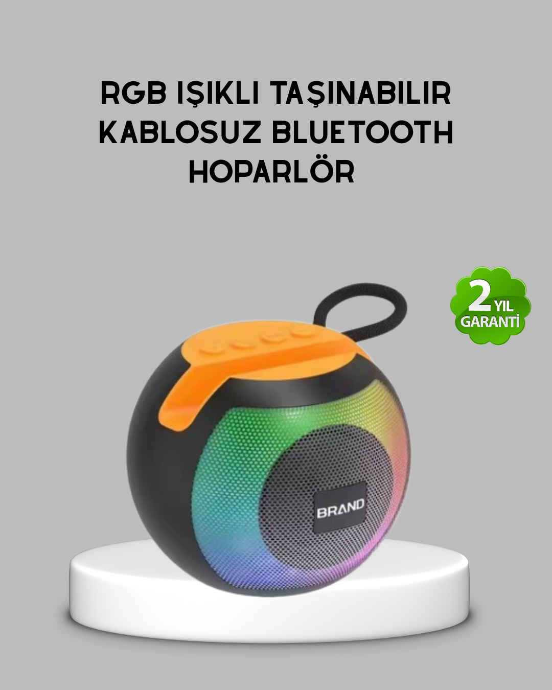 1-94 Bluetooth 5.0 Hoparlör – RGB Işıklı, Güçlü Bas ve 360° Surround Ses - Vipsepet - Görsel 1