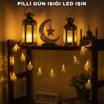 Ramazan ve Bayram Dekoratif LED Işık Cami Figürlü Sıcak Sarı Aydınlatma - Vipsepet