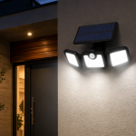 Solar Sensörlü LED Projektör Hareket Algılayıcılı Güneş Enerjili Bahçe Lambası Dış Mekan Aydınlatma - Vipsepet