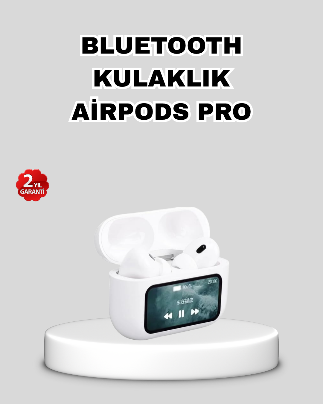 1-99 Dokunmatik Ekranlı Bluetooth Kulaklık – ANC, Suya Dayanıklı, Powerbank Kutulu - vipsepet - Görsel 1