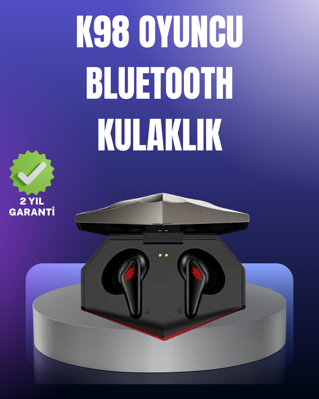 10-114 Bluetooth 5.0 Kablosuz Gaming Kulaklık Suya Dayanıklı - vipsepet - Görsel 1