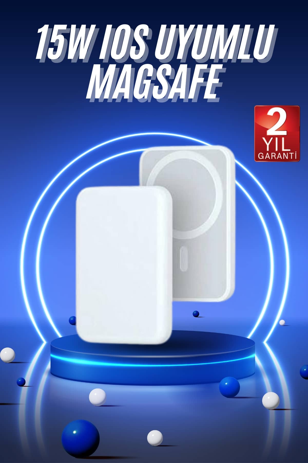 11-103 Magsafe Battery Pack Powerbank Kablosuz Şarj 5.000 mah - Vipsepet - Görsel 1