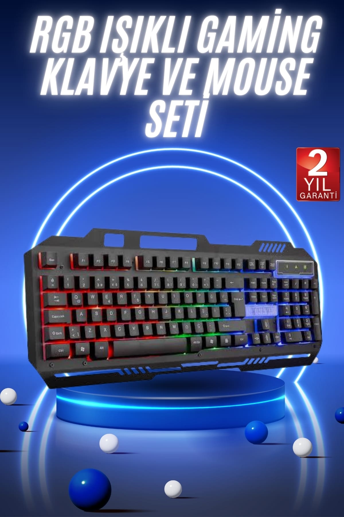 11-115 Gaming Oyuncu Klavyesi Led Aydınlatmalı Mekanik Hisli - Vipsepet - Görsel 1