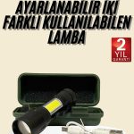 Uzun Menzilli Şarjlı El Feneri Uzun Ömürlü Led Işık Lamba - Vipsepet