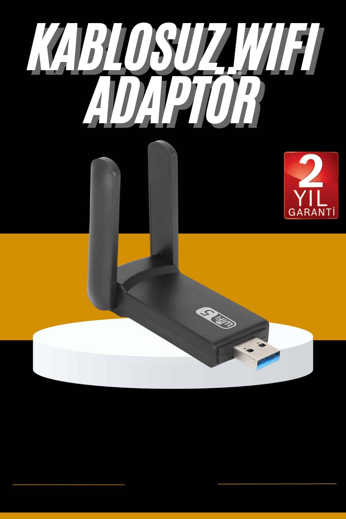 11-137 Mbps Wifi Alıcı Kablosuz Wifi Adaptörü Çift Band Çift Antenli - Vipsepet - Görsel 1
