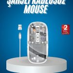 Sessiz Tıklama Çift Modlu Bluetooth Ve Alıcı Şeffaf Mouse Fare - Vipsepet