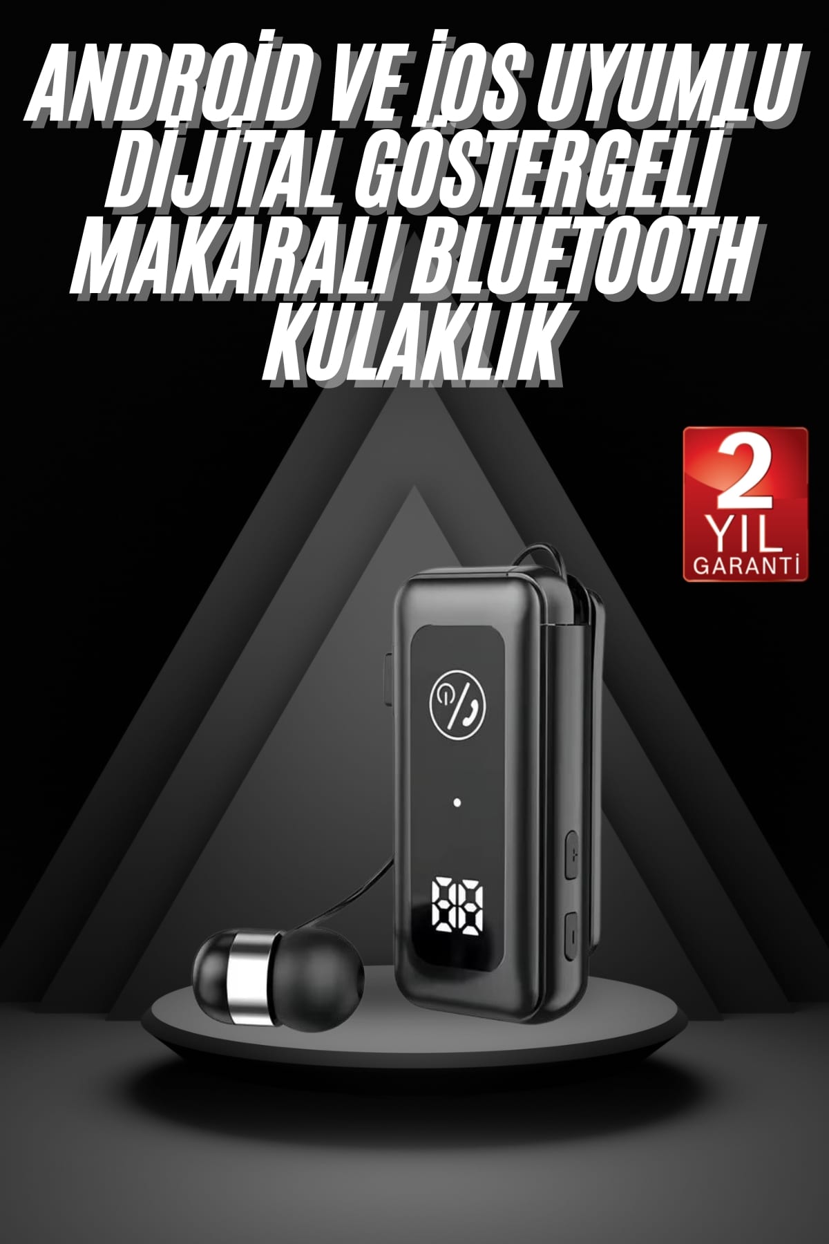 11-152 Makaralı Bluetooth Kulaklık Telefon Uyumlu Makaralı TF Kart Girişli Güç Göstergeli - vipsepet - Görsel 1