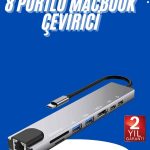 Usb Type-c Hub Dönüştürücü Çevirici Çoklayıcı Macbook Çevirici 8 Portlu - Vipsepet