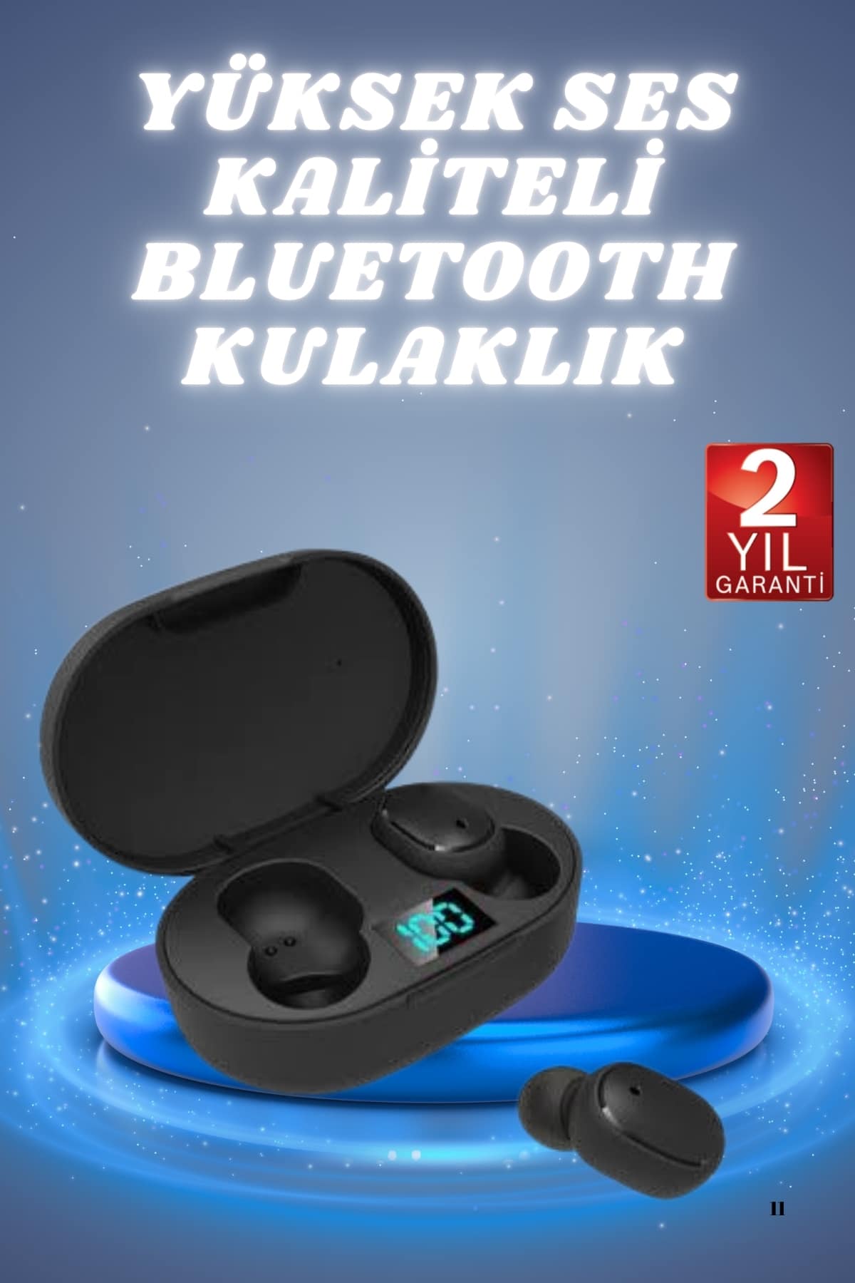 11-174 Bluetooth Kulaklık TWS Yüksek Ses Kaliteli Kesintisiz Dijital Göstergeli Kulaklık - vipsepet - Görsel 1