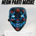 Led Işıklı Neon Maske Cadılar Bayramı Maskesi Korkunç Korku Maskesi - Vipsepet