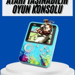Çocuklara Özel 4K HD Retro Oyun Konsol El Atari Taşınabilir 500 Oyunlu - Vipsepet
