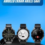 Amoled Ekran 3 Kordonlu Akıllı Saat 5.0 Bluetooth Bağlantılı Android ve İOS Uyumlu - Vipsepet