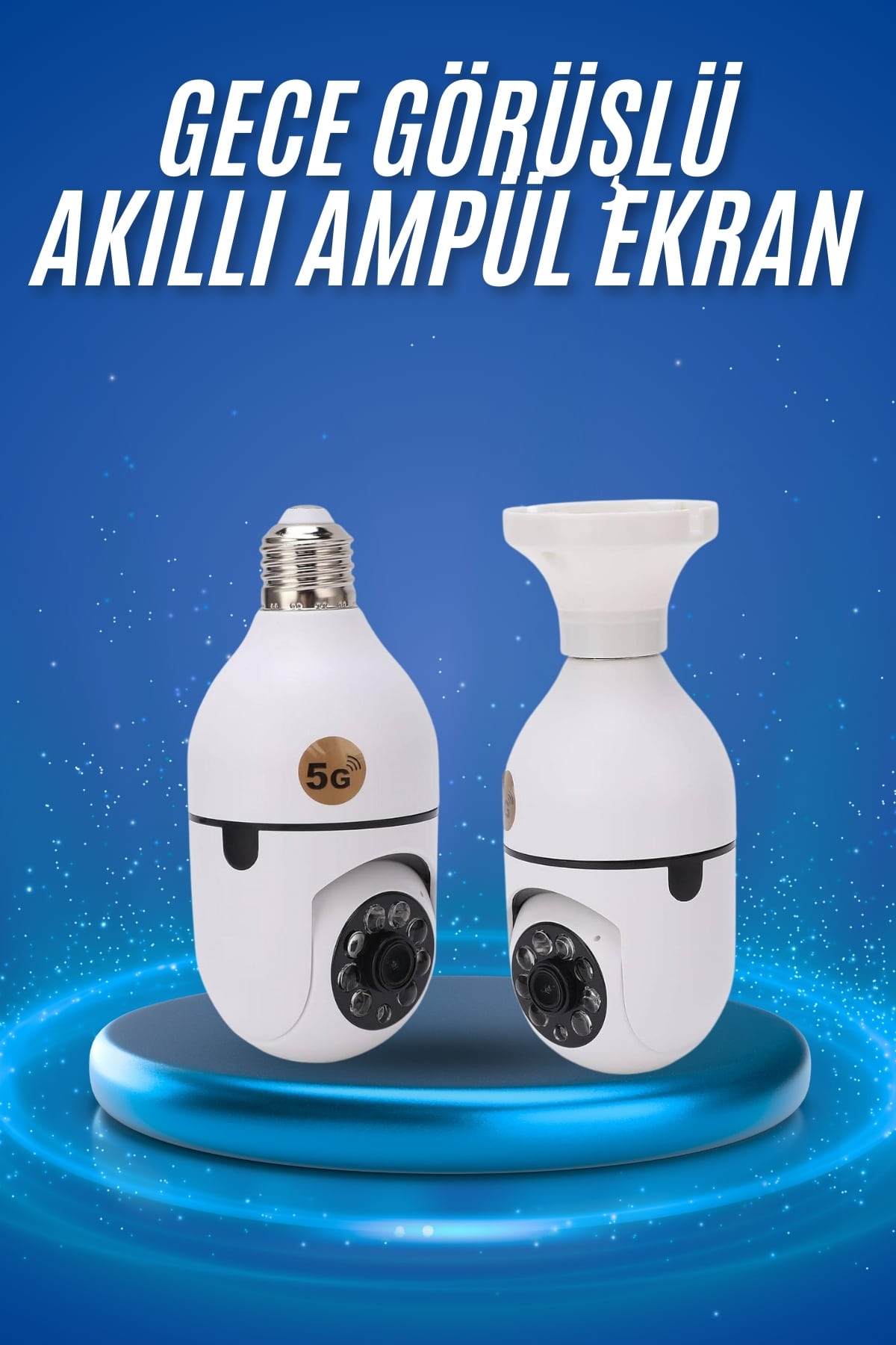 11-59 Gece Görüşlü Akıllı Dönebilen Ev Kamerası Ampül Kamera - Vipsepet - Görsel 1
