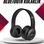 Bluetooth Kablosuz Kulaklık Siyah Wireless 5.0 Kulak Üstü Uzun Pil Ömrü - vipsepet
