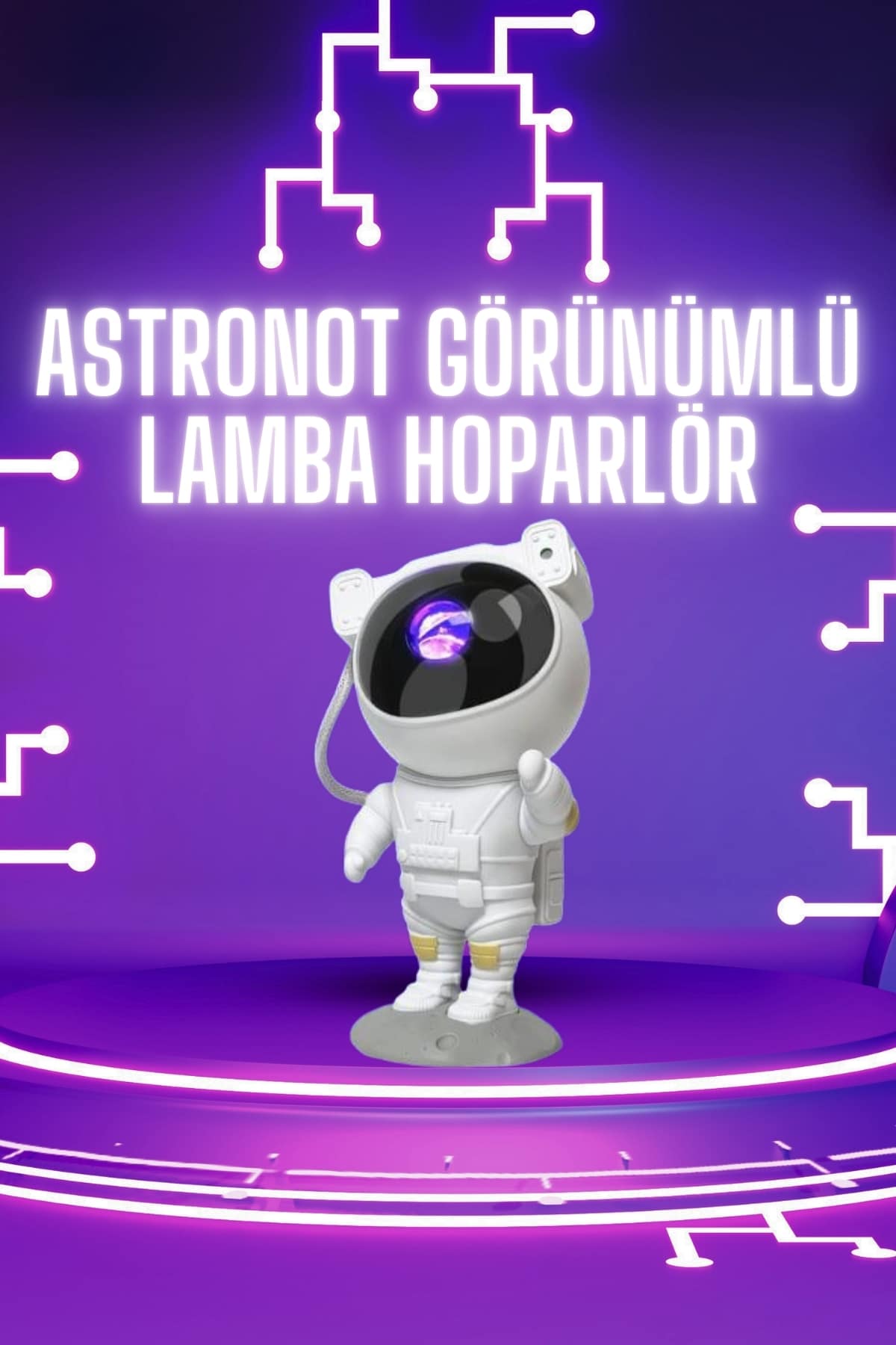 11-70 Astronot Şeklinde Bluetooth Hoparlör Gökyüzü Kumandalı Aydınlatma Lamba - Vipsepet - Görsel 1
