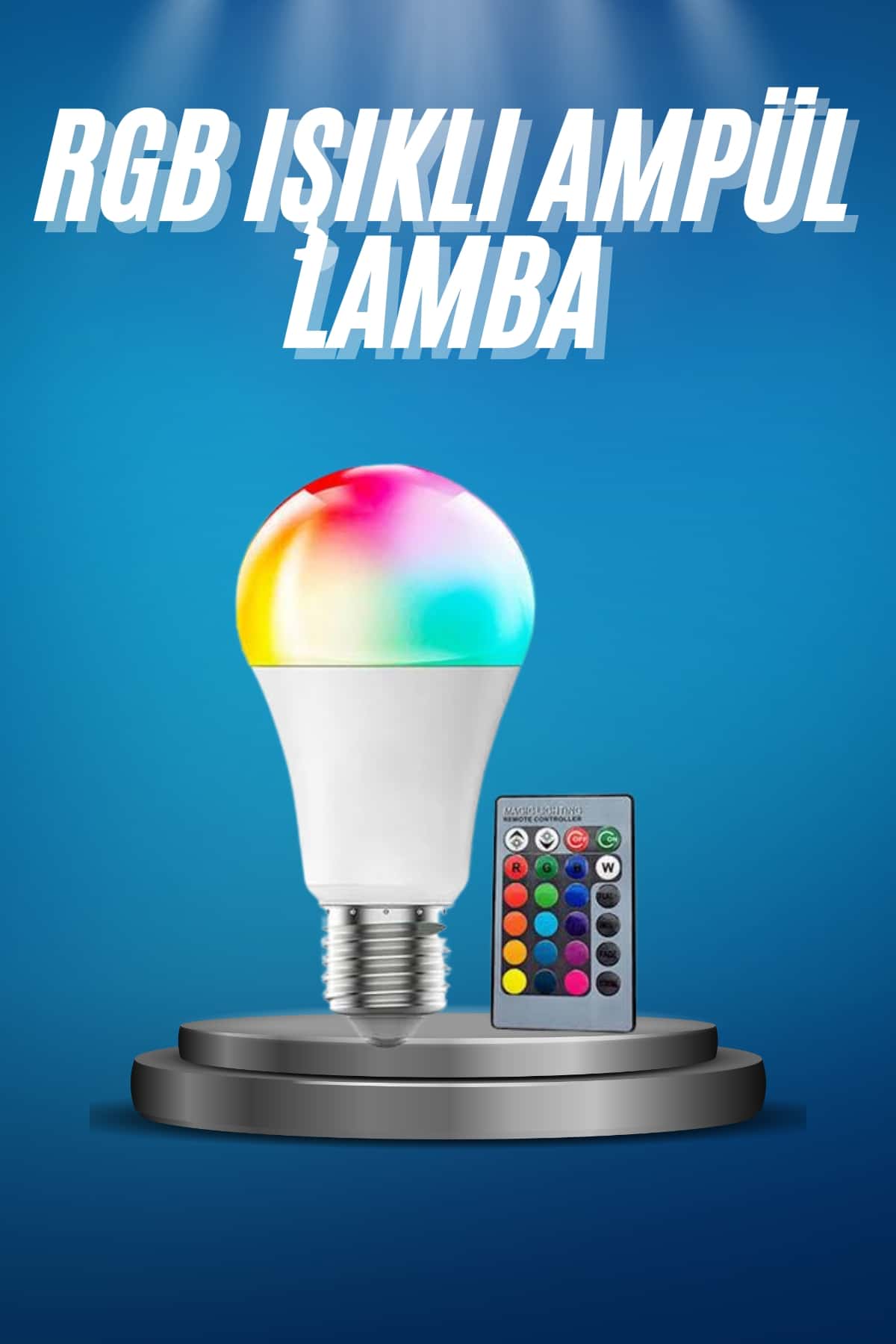 11-79 Ayarlanabilir Parlaklık RGB Led Ampul Beyaz Lamba Ve Renkli Ampul - Vipsepet - Görsel 1
