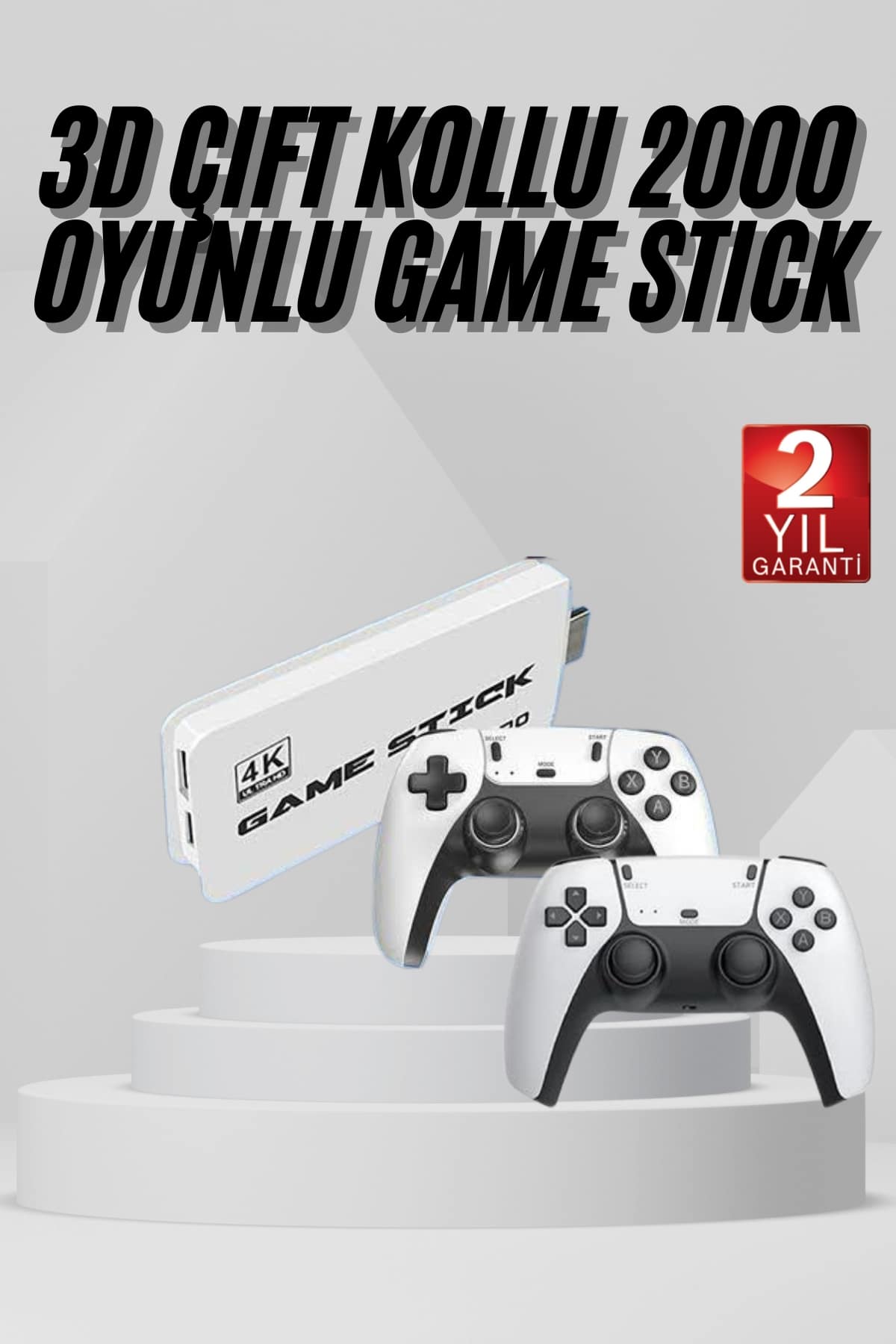 11-97 yeni nesil 3D 4K 2000 Oyunlu Game Stick Oyun Konsolu Çift Konsol - Vipsepet - Görsel 1