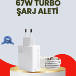67 Watt Ultra Hızlı Şarj Adaptörü  Redmi 9 10 12C Uyumlu - Vipsepet