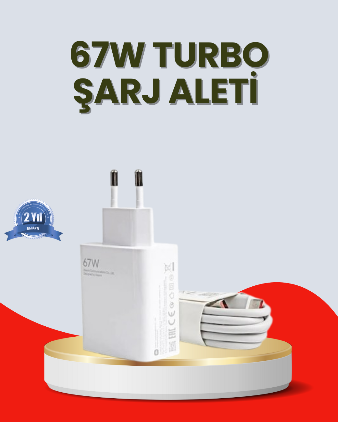 12-2 67 Watt Ultra Hızlı Şarj Adaptörü Xiaomi Redmi 9 10 12C Uyumlu - Vipsepet - Görsel 1