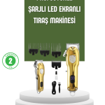 Güçlü Motorlu LCD Ekranlı Şarjlı Tıraş ve Şekillendirme Makinesi - vipsepet