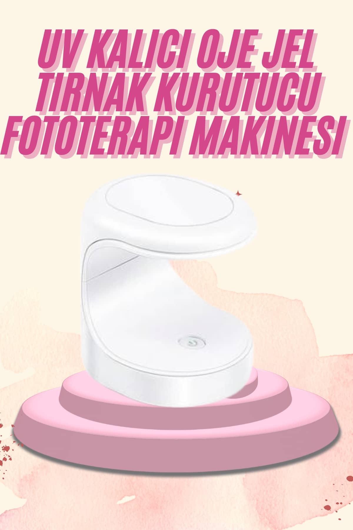 16-10 Mini Taşınabilir Kalıcı Oje Jel Tırnak Kurutucu Fototerapi Makinesi - Vipsepet - Görsel 1