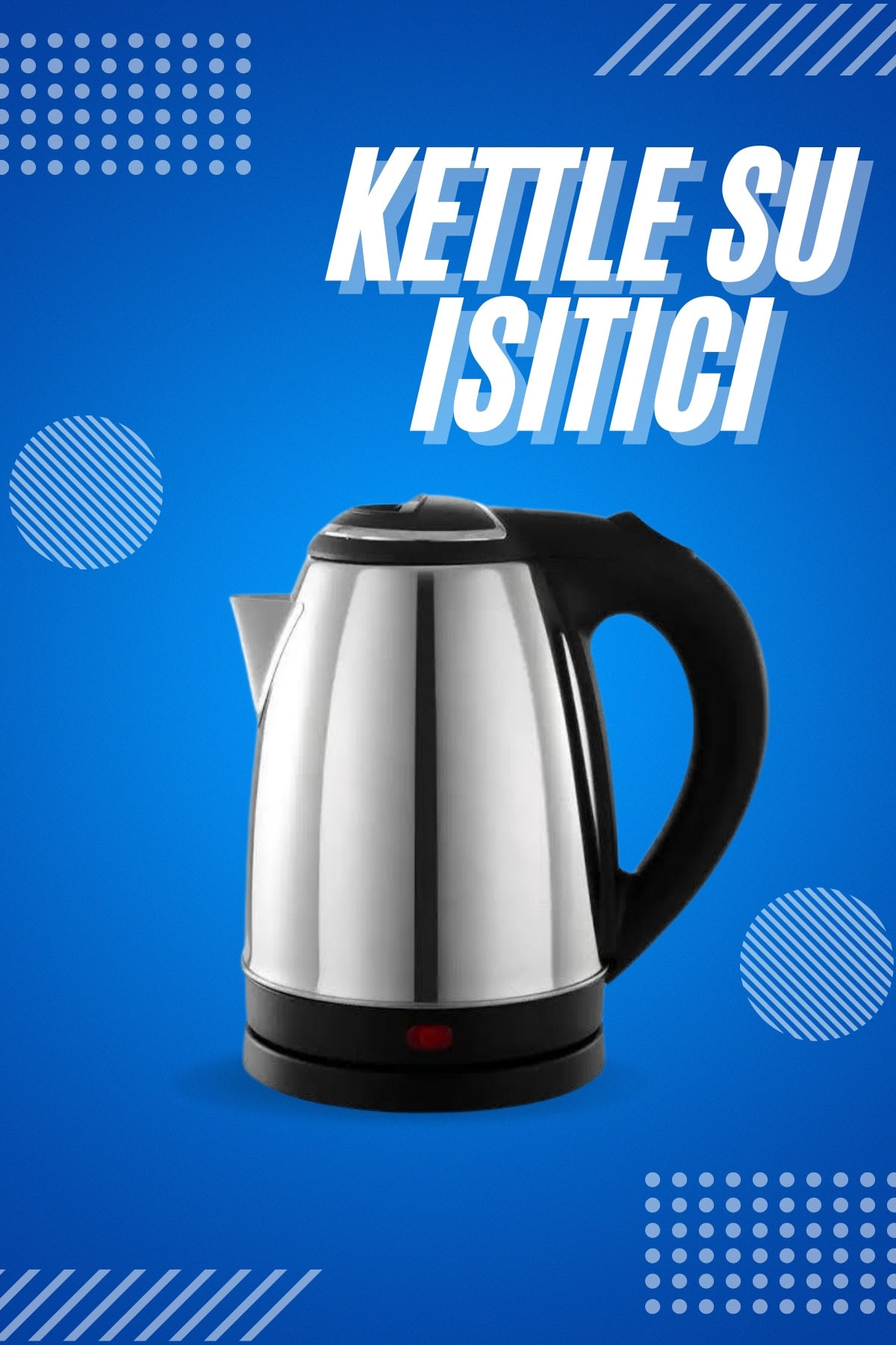 16-19 Elektrikli Paslanmaz Çelik Su Isıtcı Çelik Kettle 1.8 Lt. Uzun Ömürlü - Vipsepet - Görsel 1