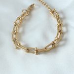 316L Çelik Gold Renk Tifany Model Kadın Bileklik - Vipsepet