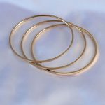 316L Çelik Gold Renk Ajda Model Kadın 65 mm Bilezik - Vipsepet