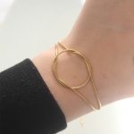 316L Çelik Gold Renk Düğüm Model Bileklik - Vipsepet