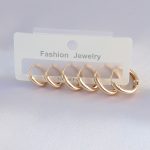Pirinç Gold Renk Oval Küpe Seti - Vipsepet